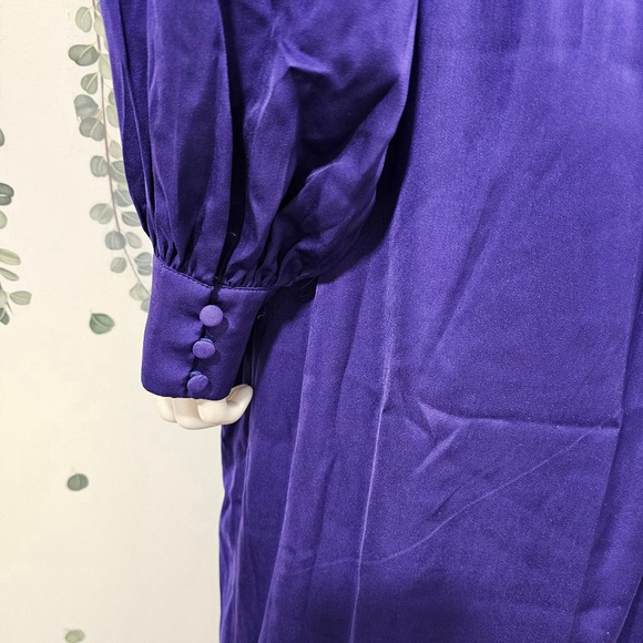 City Chic Opulent Dress - royal purple Sz XS or 14 - Picture 7 of 11